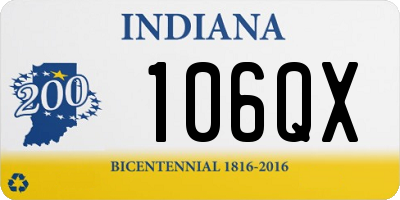 IN license plate 106QX