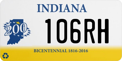 IN license plate 106RH