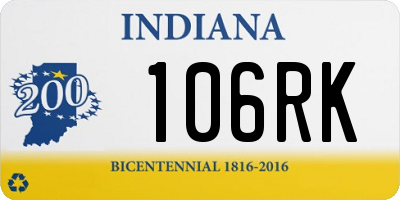 IN license plate 106RK