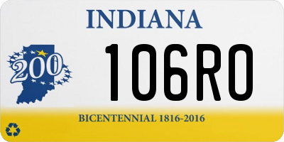 IN license plate 106RO