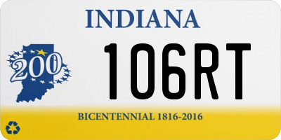 IN license plate 106RT