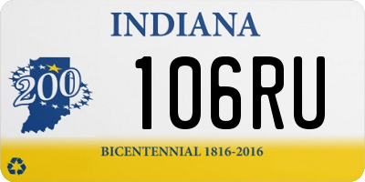 IN license plate 106RU