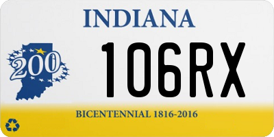 IN license plate 106RX