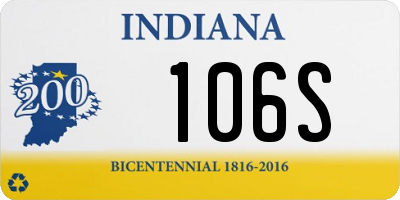 IN license plate 106S