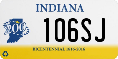 IN license plate 106SJ