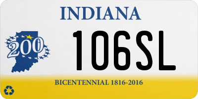 IN license plate 106SL