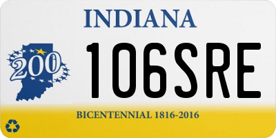 IN license plate 106SRE