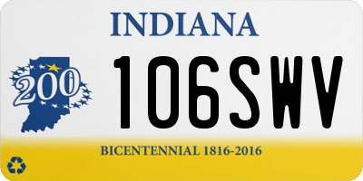 IN license plate 106SWV