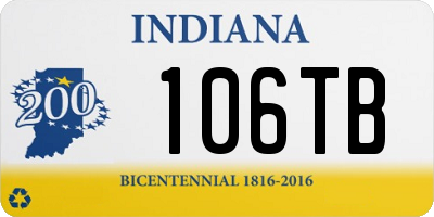 IN license plate 106TB