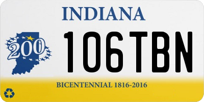 IN license plate 106TBN