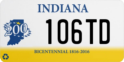 IN license plate 106TD