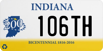 IN license plate 106TH