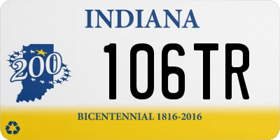 IN license plate 106TR