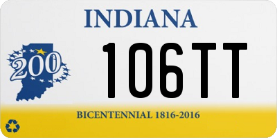 IN license plate 106TT