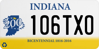 IN license plate 106TXO