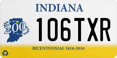 IN license plate 106TXR