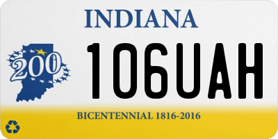 IN license plate 106UAH
