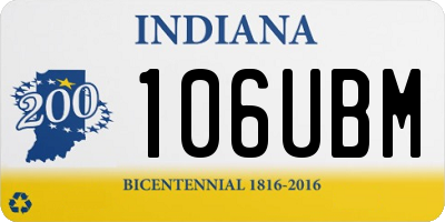 IN license plate 106UBM
