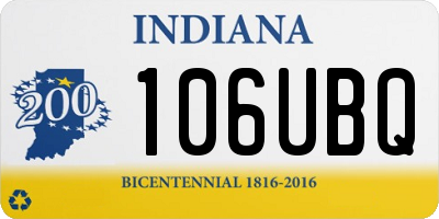 IN license plate 106UBQ
