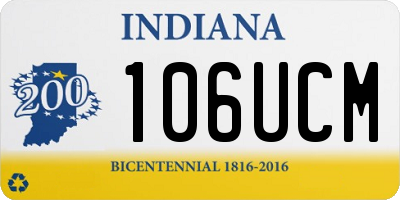 IN license plate 106UCM