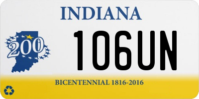 IN license plate 106UN