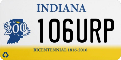 IN license plate 106URP