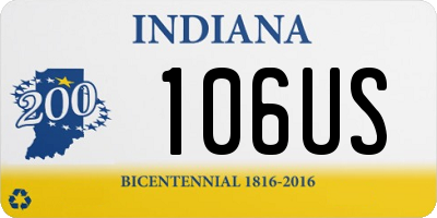 IN license plate 106US