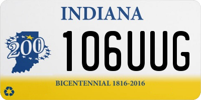 IN license plate 106UUG