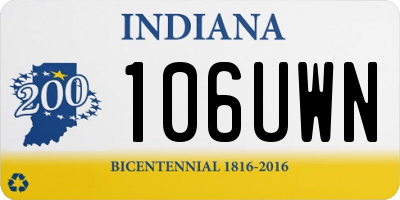 IN license plate 106UWN
