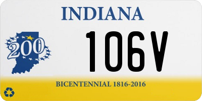 IN license plate 106V