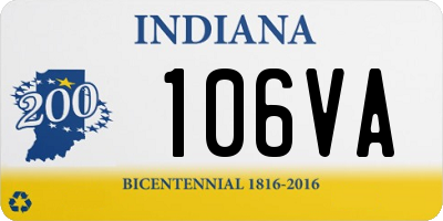 IN license plate 106VA