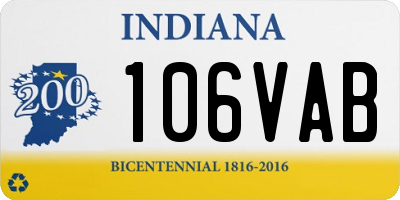 IN license plate 106VAB