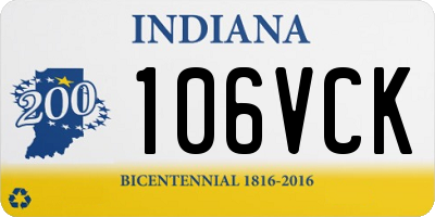 IN license plate 106VCK