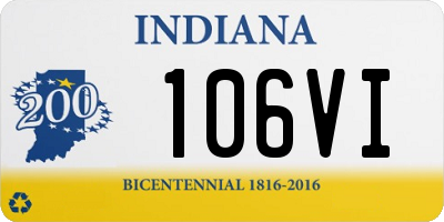 IN license plate 106VI