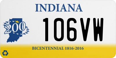 IN license plate 106VW