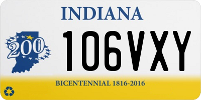 IN license plate 106VXY