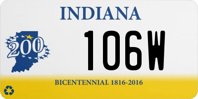 IN license plate 106W