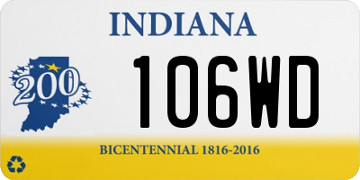 IN license plate 106WD