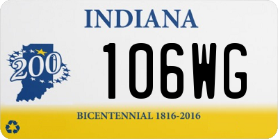IN license plate 106WG