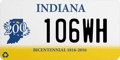 IN license plate 106WH