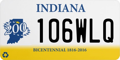 IN license plate 106WLQ