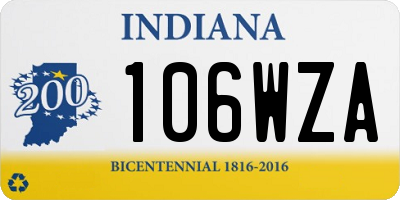 IN license plate 106WZA