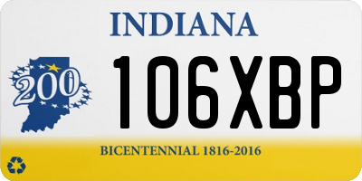IN license plate 106XBP