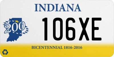 IN license plate 106XE