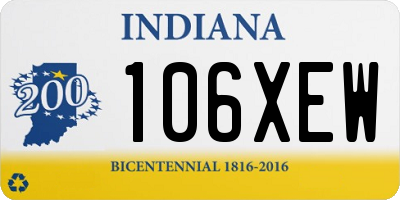 IN license plate 106XEW