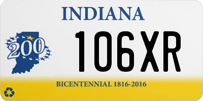 IN license plate 106XR