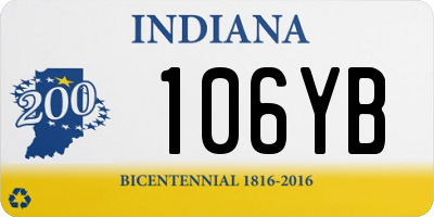 IN license plate 106YB