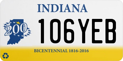 IN license plate 106YEB