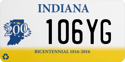 IN license plate 106YG