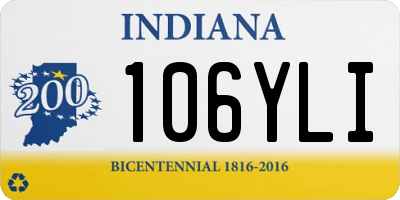 IN license plate 106YLI